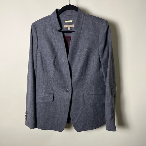 Talbots Wool Blend Jacket Blazer Sz 10 Women’s Gray Grey Suit Sport Coat EUC - Picture 1 of 4